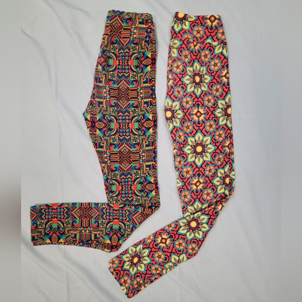 LulaRoe Leggings Girl Tween Geometric & Floral Activewear Casual Everyday